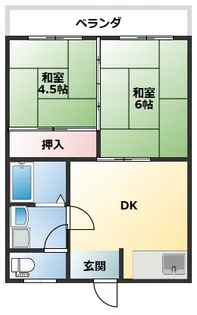 プレジデンス稲成【1階】の間取り
