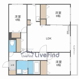 ZABO HILLS TOYOHIRA EAST【3階】の間取り