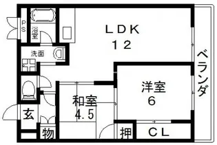 ロイヤルサカエマンション【4階】の間取り