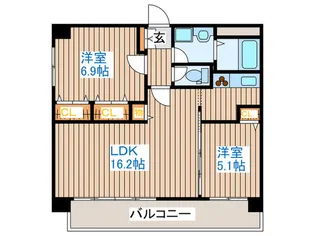 グランジュ-ルマンション高砂駅前【7階】の間取り