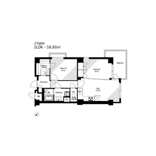 カスタネア栗平【4階】の間取り