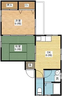 ハイツふじやま【2階】の間取り