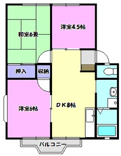 パークハイツ松ヶ丘【1階】の間取り