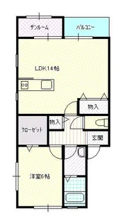 たんぽぽコーポ戸出【2階】の間取り