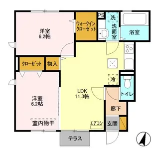 舘の杜ソレイユA棟【1階】の間取り