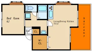 ナガイハイツ【1階】の間取り