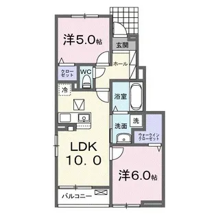 メゾン・レーヴ【1階】の間取り