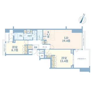フォレセーヌ渋谷富ヶ谷【3階】の間取り