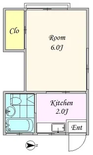 金子ハイツ【1階】の間取り