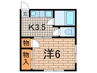 古田ハイツ【2階】の間取り