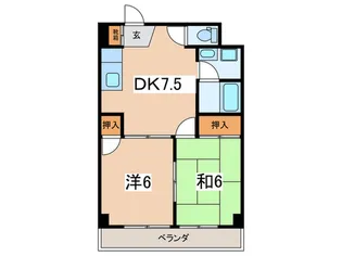 サンマンションオザワ【1階】の間取り