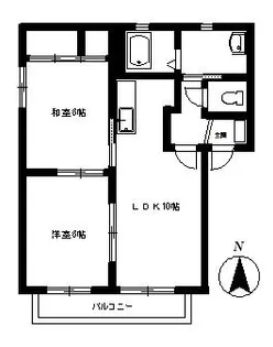 クローバーハイツ【1階】の間取り
