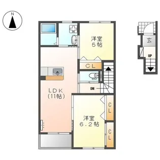 レゾンエクステリア【2階】の間取り