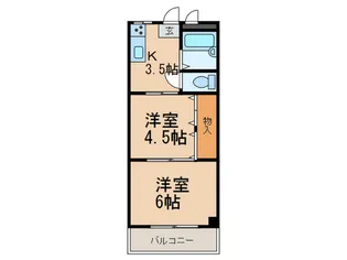 シティライフ43タカハ【4階】の間取り