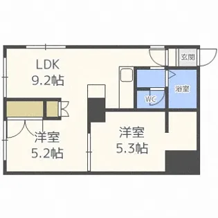 エステートライフ北36条【1階】の間取り