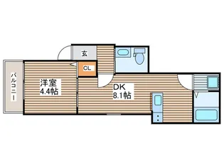 Calm Park Residence【3階】の間取り