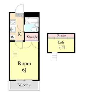 コーポラスカイトA【1階】の間取り