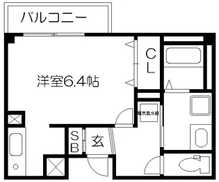 ジェスペール一条【2階】の間取り