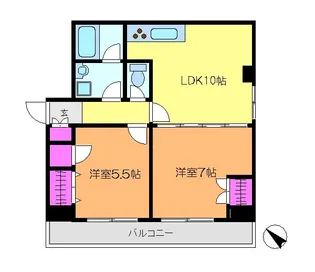 イーストフラット【4階】の間取り