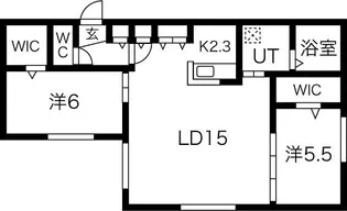 ALPHA菊水【2階】の間取り