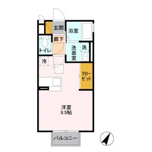 ディアコートA【1階】の間取り