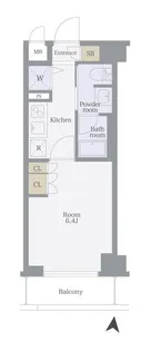 AXAS板橋本町【3階】の間取り