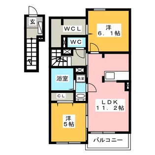 ベルウッド参番館【2階】の間取り