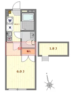 ラクシュミーキクナ【2階】の間取り