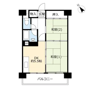 UR札幌琴似【10階】の間取り