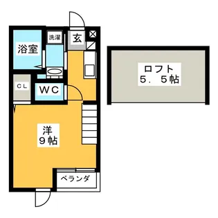 クレールメゾンSANWA【2階】の間取り