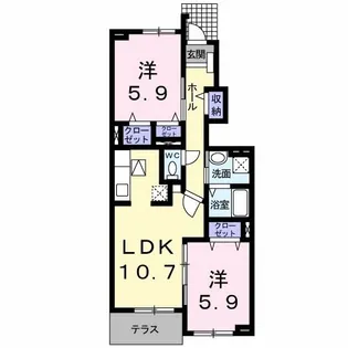 グレイスフル【1階】の間取り