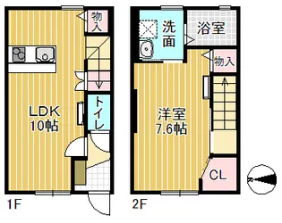ブルージェイ若草【1階】の間取り
