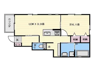 プランドールII【1階】の間取り