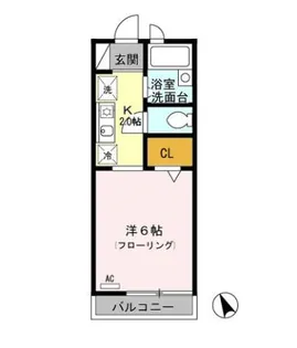 クレセント経堂【2階】の間取り