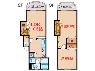 コンチネンタルヒロAの間取り