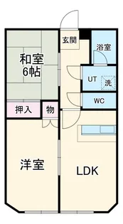 コーポ梅村B【1階】の間取り
