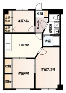 クイーンハイツ南台【2階】の間取り