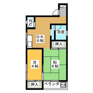 Sハイツ【205号室】【2階】の間取り