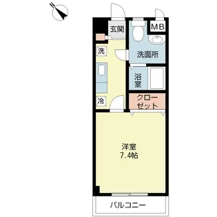 エントラール石屋川【4階】の間取り