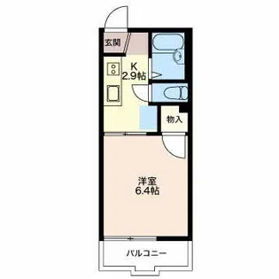 タウニー横井(タウニーヨコイ)【2階】の間取り