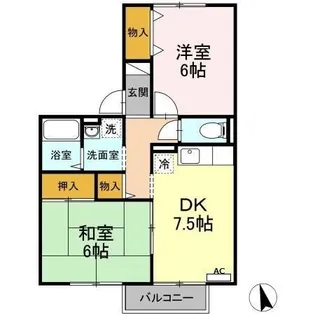 ドルチェ・グランメール C【2階】の間取り