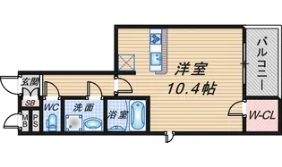 ウェルスクエア豊中服部【2階】の間取り