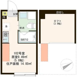 ハーモニーテラス柳原VI【1階】の間取り