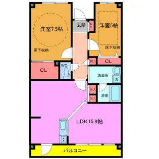 ドゥ リーヴ ピエース【1階】の間取り