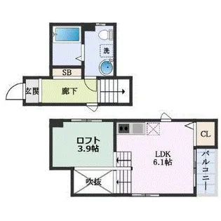Pura Vidaナゴヤドーム前【2階】の間取り
