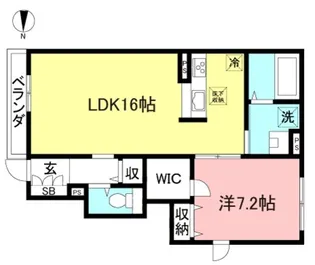 こまくさハイツII【1階】の間取り