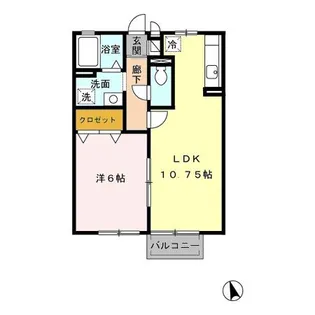 クワトロ ピーチ タウン IIIIIIIV【2階】の間取り