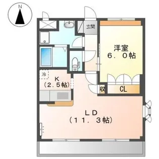 ボンヌ シャンス【2階】の間取り