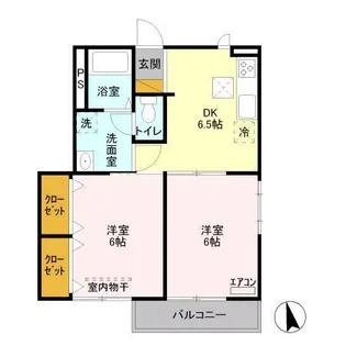 サンハイム学園前C【1階】の間取り