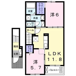 ディア ステージ II【2階】の間取り